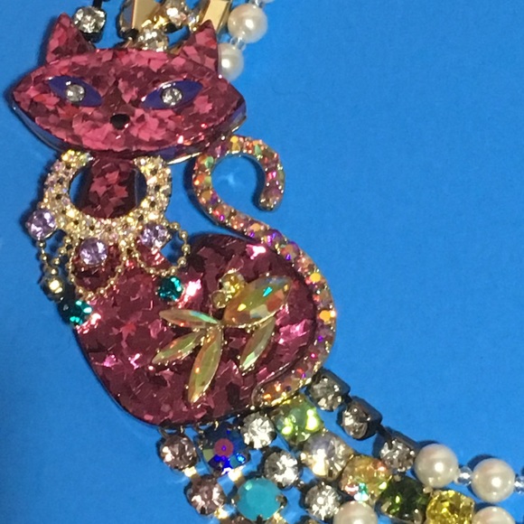 SOLD!!! Betsey Johnson Cat Torsade Necklace NWT - Picture 5 of 6